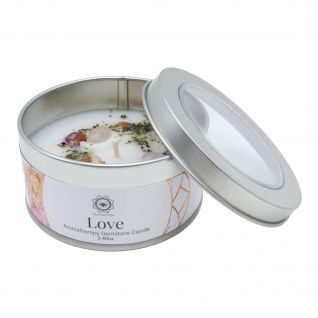 Vela v.GREEN TREE Amor (Cuarzo Rosa-Rosas)